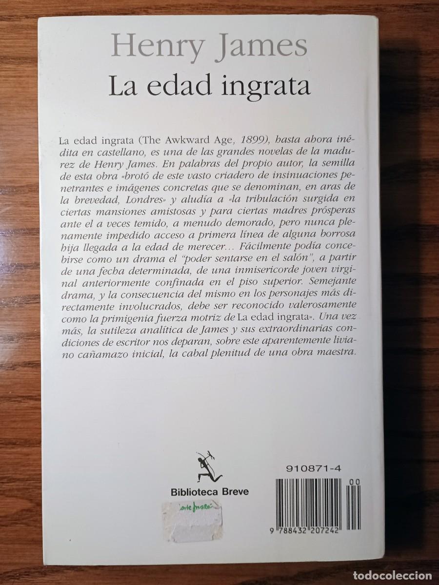 Libros de segunda mano: La edad ingrata - Henry James - Foto 2