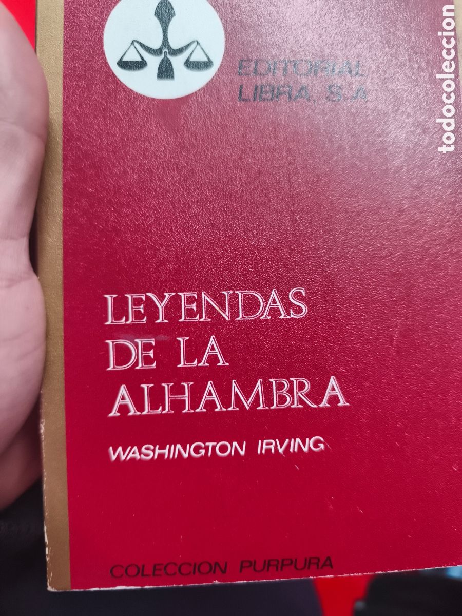 Libros de segunda mano: Leyendas de la Alhambra Washington Irving - Foto 1