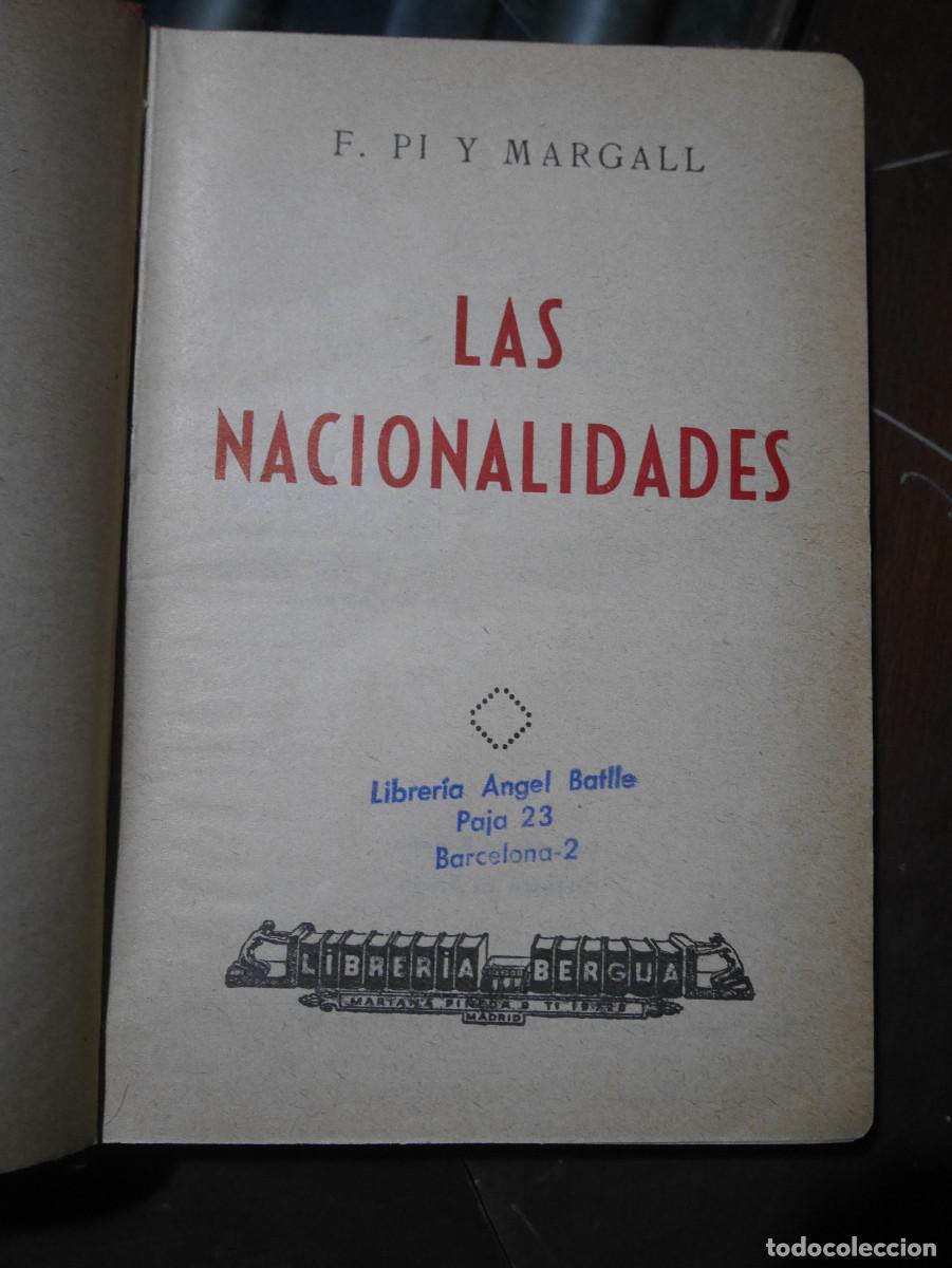Libros de segunda mano: Las Nacionalidades, de Pi y Margall, - Foto 2