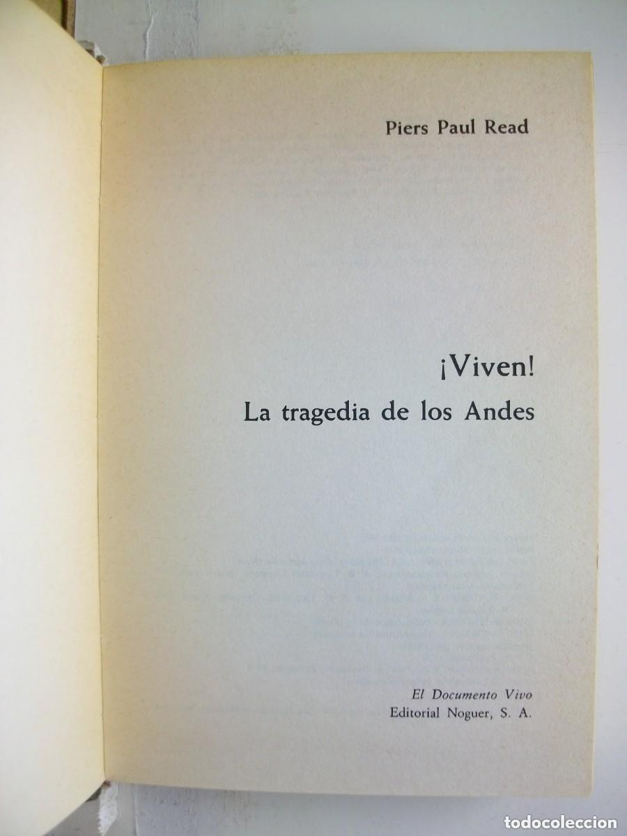 Libros de segunda mano: &iexcl;Viven!: la tragedia de los Andes.- Read, Piers Paul - Foto 2