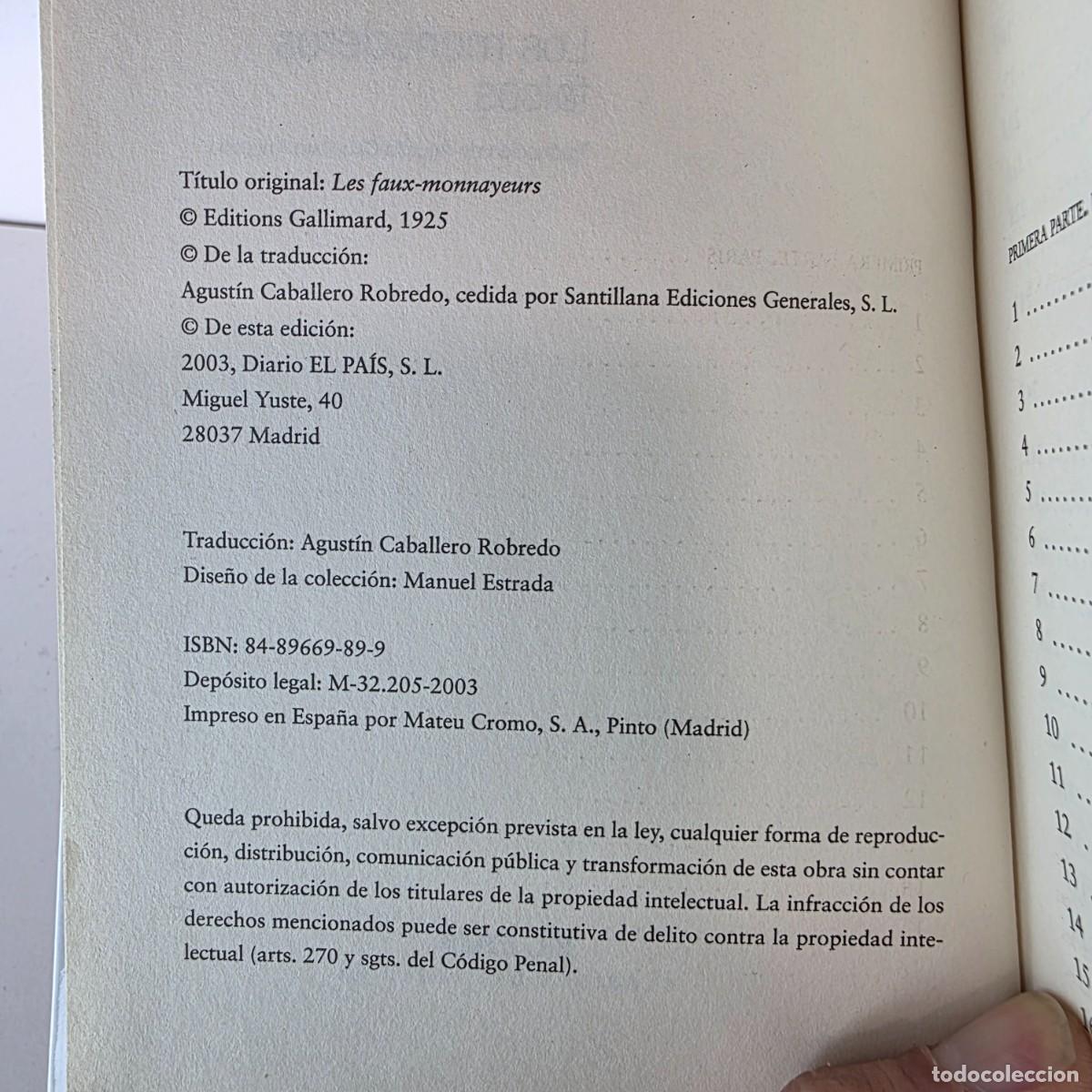 Libros de segunda mano: los monederos falsos - Andr&eacute; gide - Libro - Foto 5