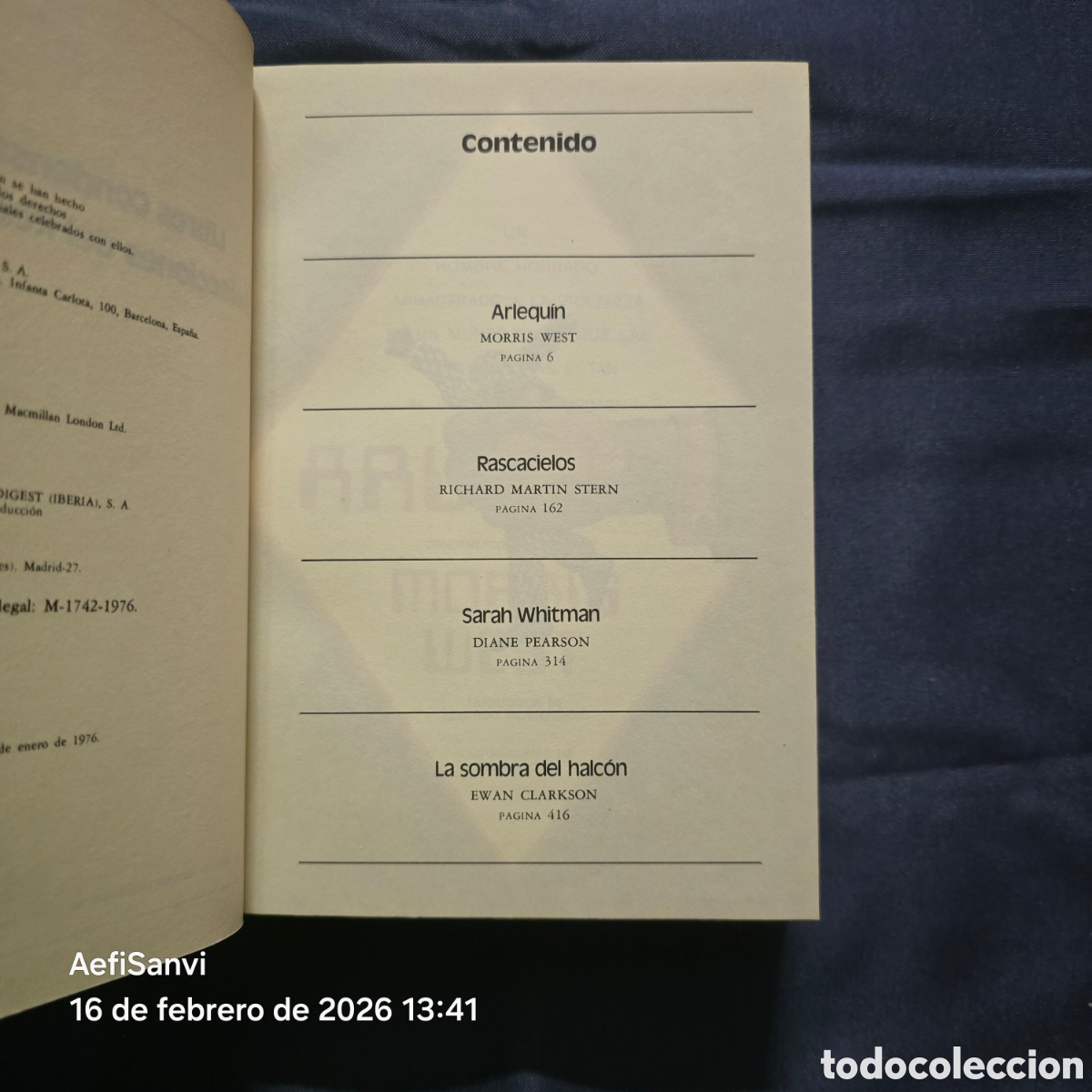 Libros de segunda mano: ARLEQU&Iacute;N... (BIBLIOTECA DE SELECCIONES, READERS DIGEST) - Foto 2