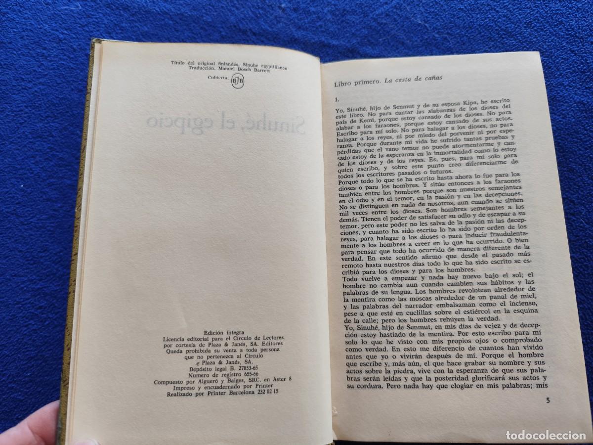 Libros de segunda mano: Sinuh&eacute; El Egipcio Mika Waltari Circulo de Lectores 1965 - Foto 5