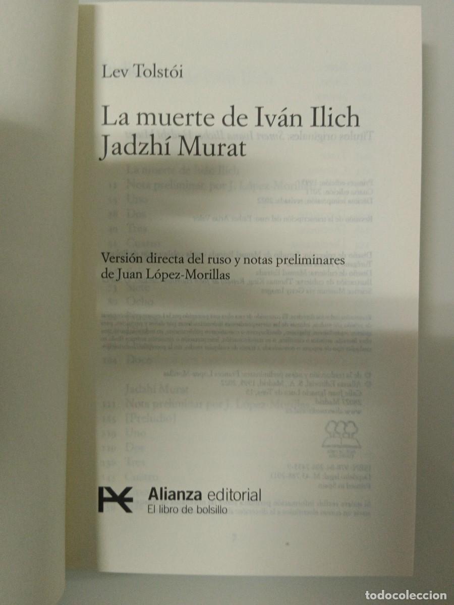Libros de segunda mano: LA MUERTE DE IVAN ILICH. JADZH&Iacute; MURAT - Foto 5