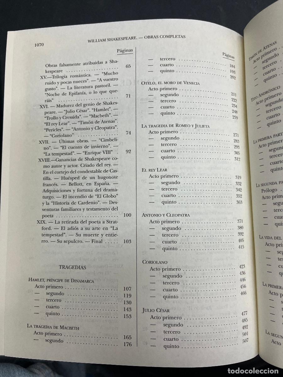 Libros de segunda mano: Shakespeare Obras Completas I y II - Foto 5