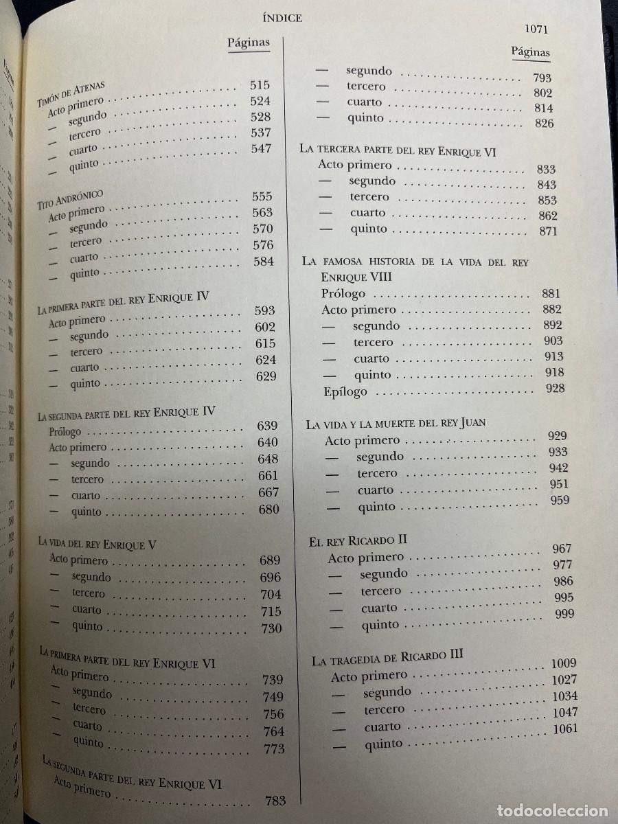 Libros de segunda mano: Shakespeare Obras Completas I y II - Foto 6
