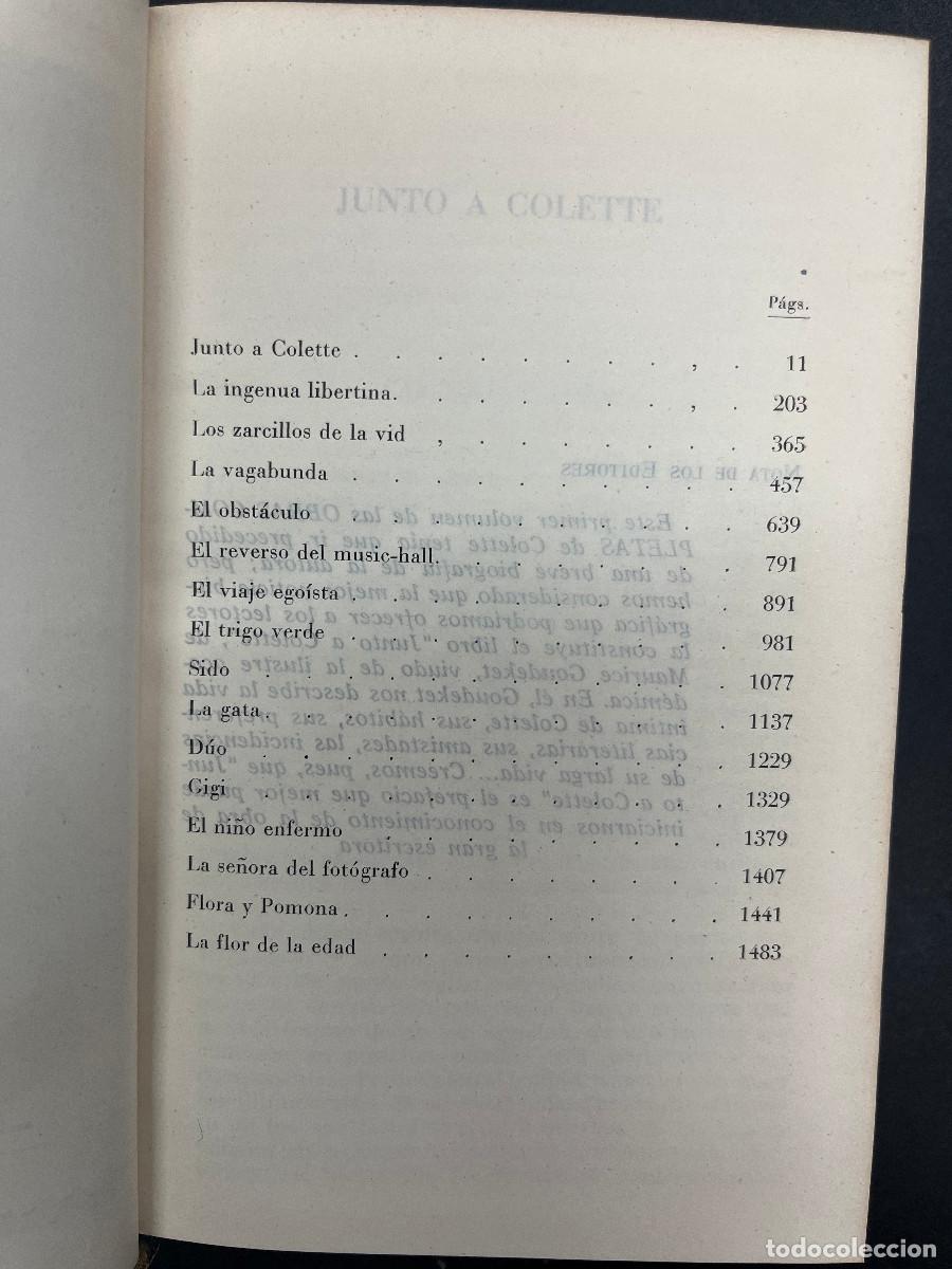 Libros de segunda mano: Colette, Obras Completas I - Foto 3