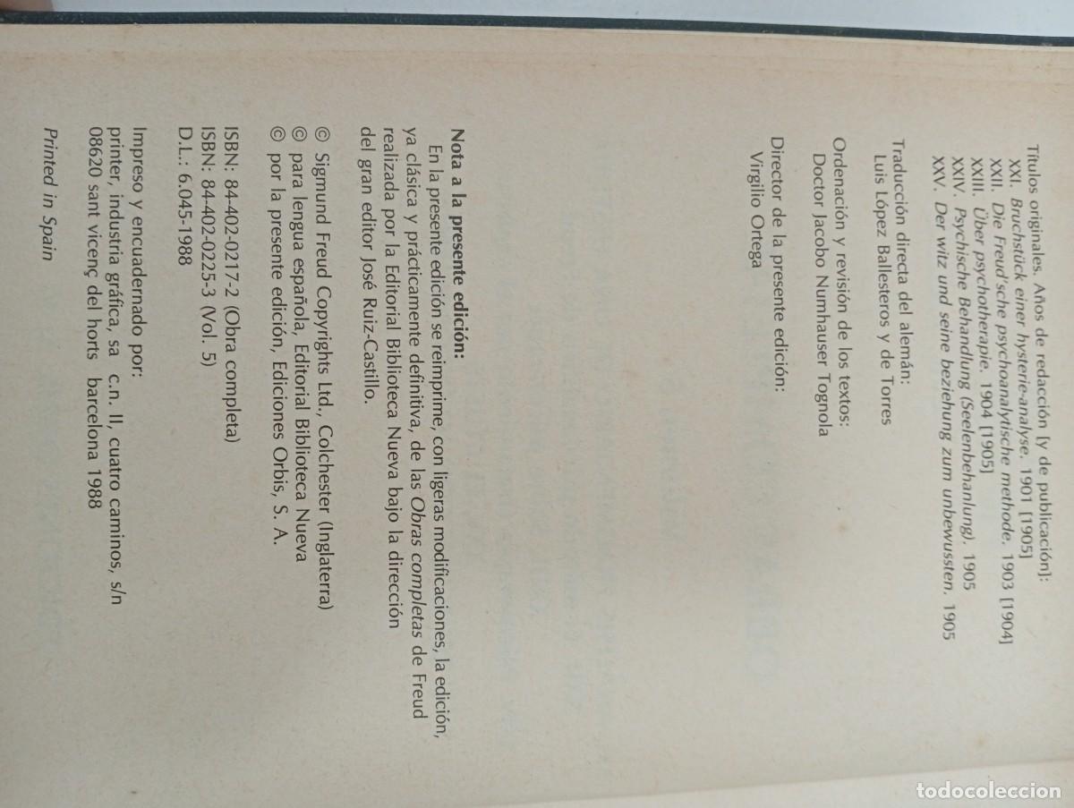 Libros de segunda mano: Obras completas Freud - Foto 5