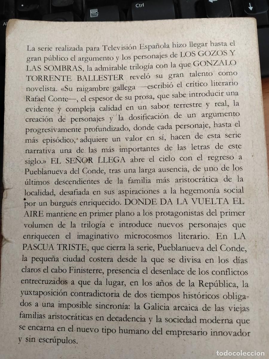 Libros de segunda mano: LOS GOZOS Y LAS SOMBRAS. G. TORRENTE BALLESTER - Foto 2