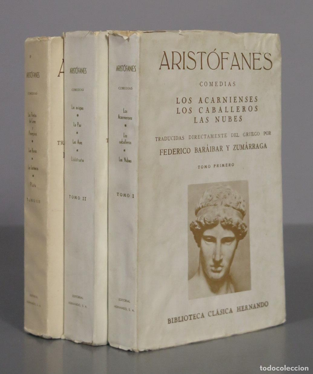 Libros de segunda mano: ARIST&Oacute;FANES. COMEDIAS. 3 TOMOS. HERNANDO - Foto 1