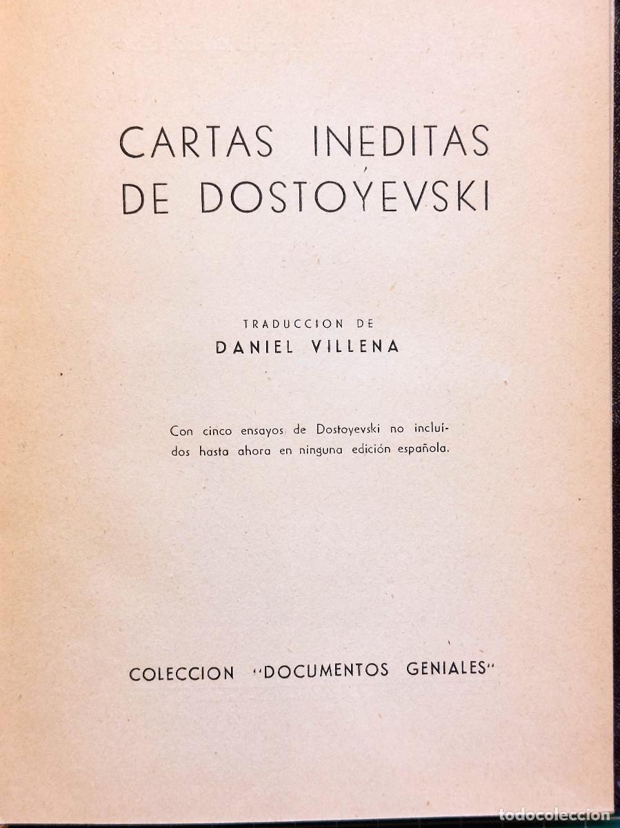 Libros de segunda mano: CARTAS INEDITAS DE DOSTOYEVSKI - Foto 1