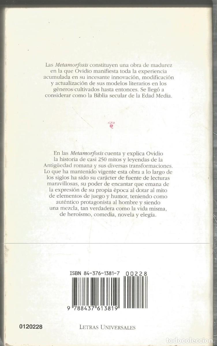 Libros de segunda mano: OVIDIO. METAMORFOSIS. CATEDRA - Foto 2