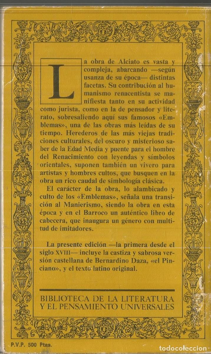 Libros de segunda mano: ALCIATO. EMBLEMAS. EDITORA NACIONAL - Foto 2