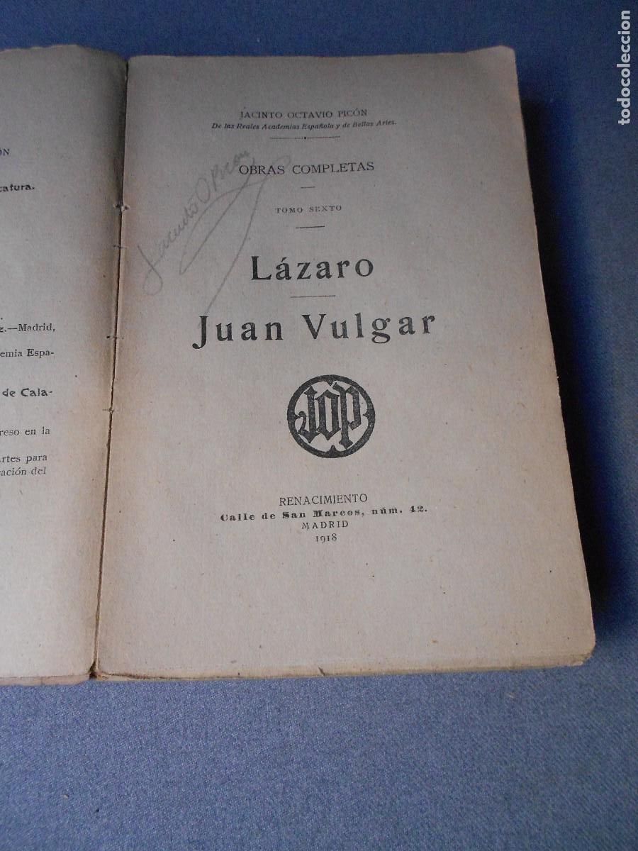 Libros de segunda mano: LAZARO/ JUAN VULGAR. OCTAVIO PICON. - Foto 2