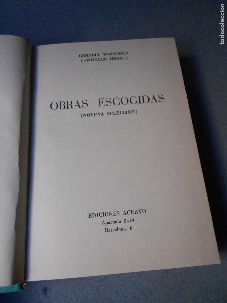 Libros de segunda mano: CORNELL WOOLRICH. OBRAS ESCOGIDAS. - Foto 2
