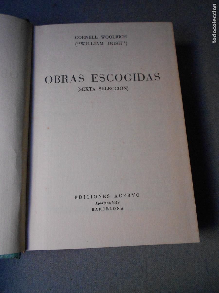 Libros de segunda mano: CORNELL WOOLRICH. OBRAS ESCOGIDAS. - Foto 2