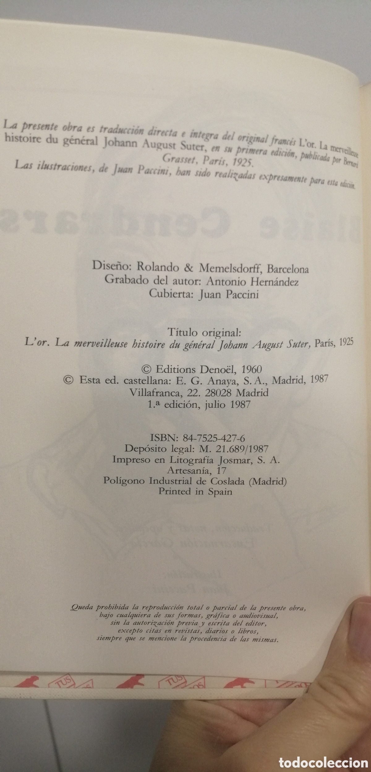 Libros de segunda mano: El oro Blaise Cendrars Tus Libros Anaya N&uacute;mero 74 - Foto 5
