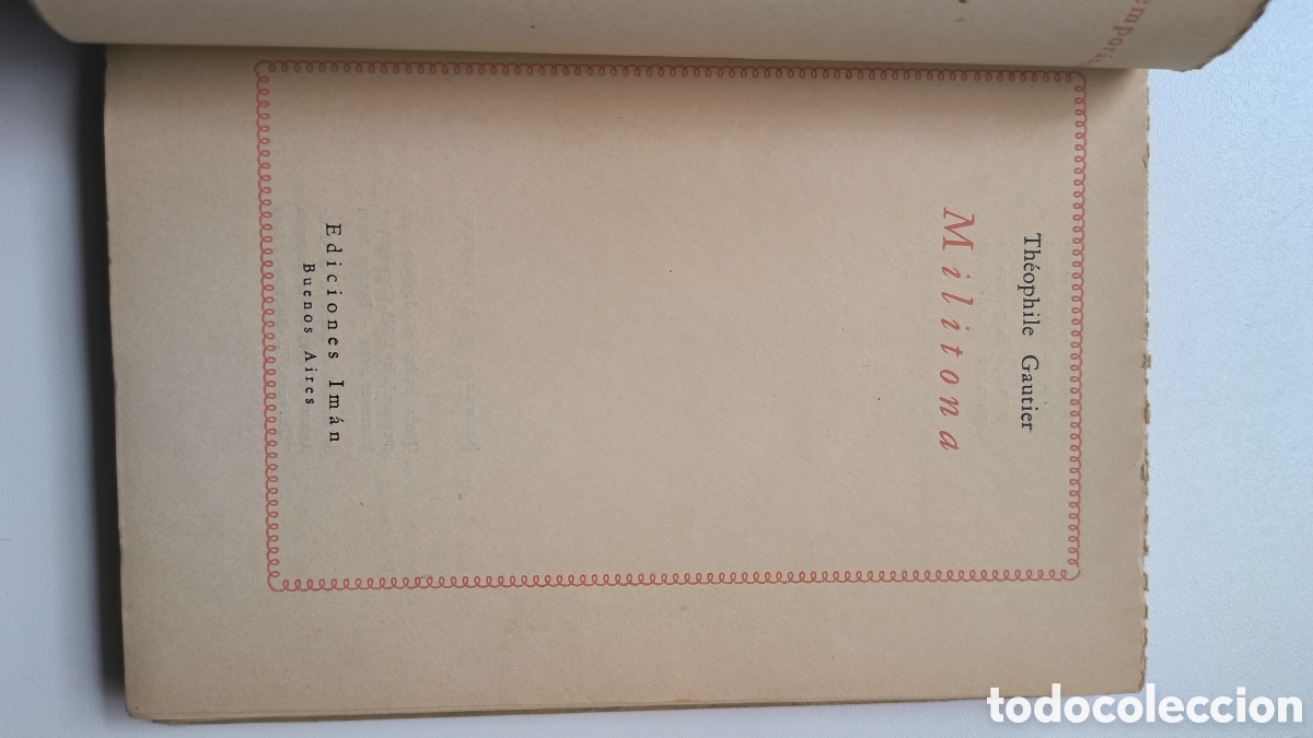 Libros de segunda mano: Militona, Te&oacute;filo Gautier, ediciones Im&aacute;n 1945 - Foto 2