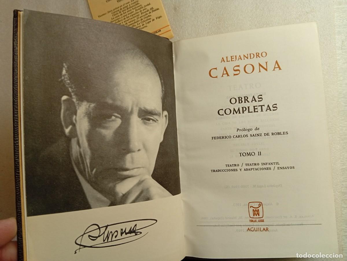 Libros de segunda mano: OBRAS COMPLETAS VOL. I,II - ALEJANDRO CASONA - AGUILAR - Foto 3