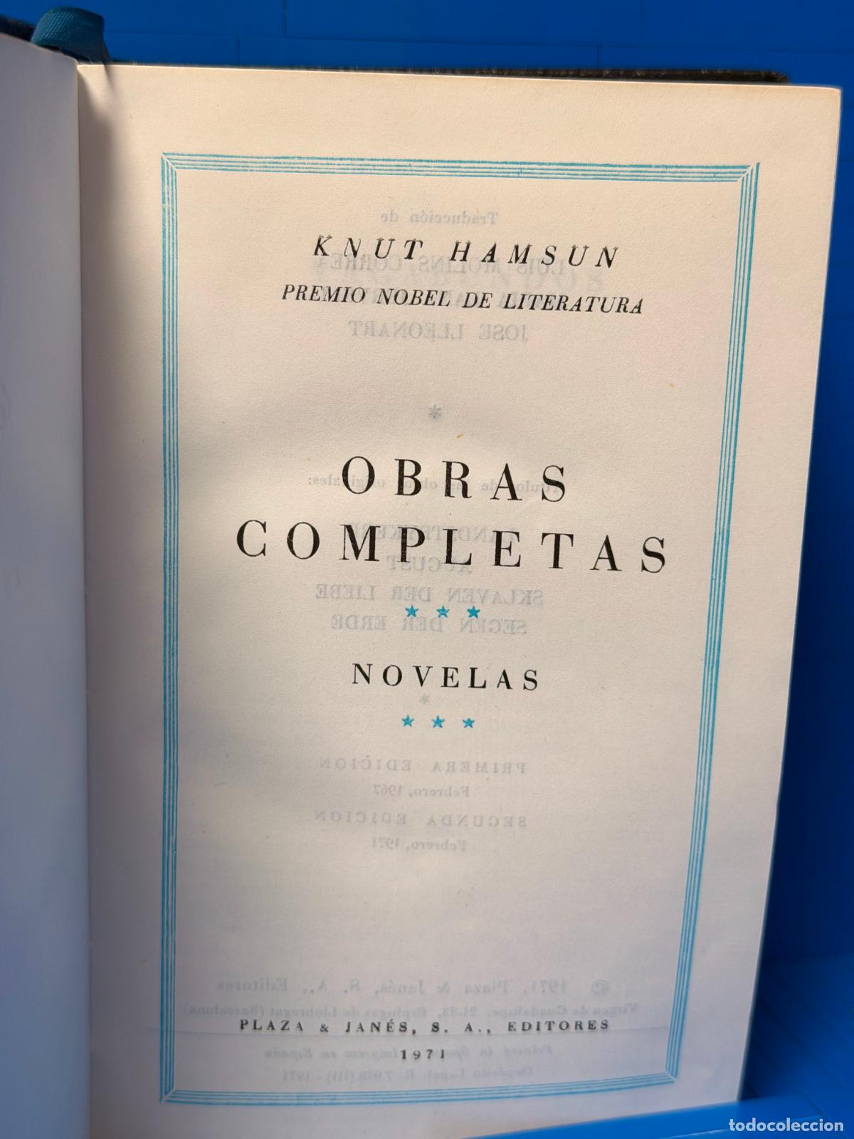 Libros de segunda mano: OBRAS COMPLETAS &ndash; PLAZA & JANES &ndash; KNUT HAMSUN &ndash; 1971 - Foto 12