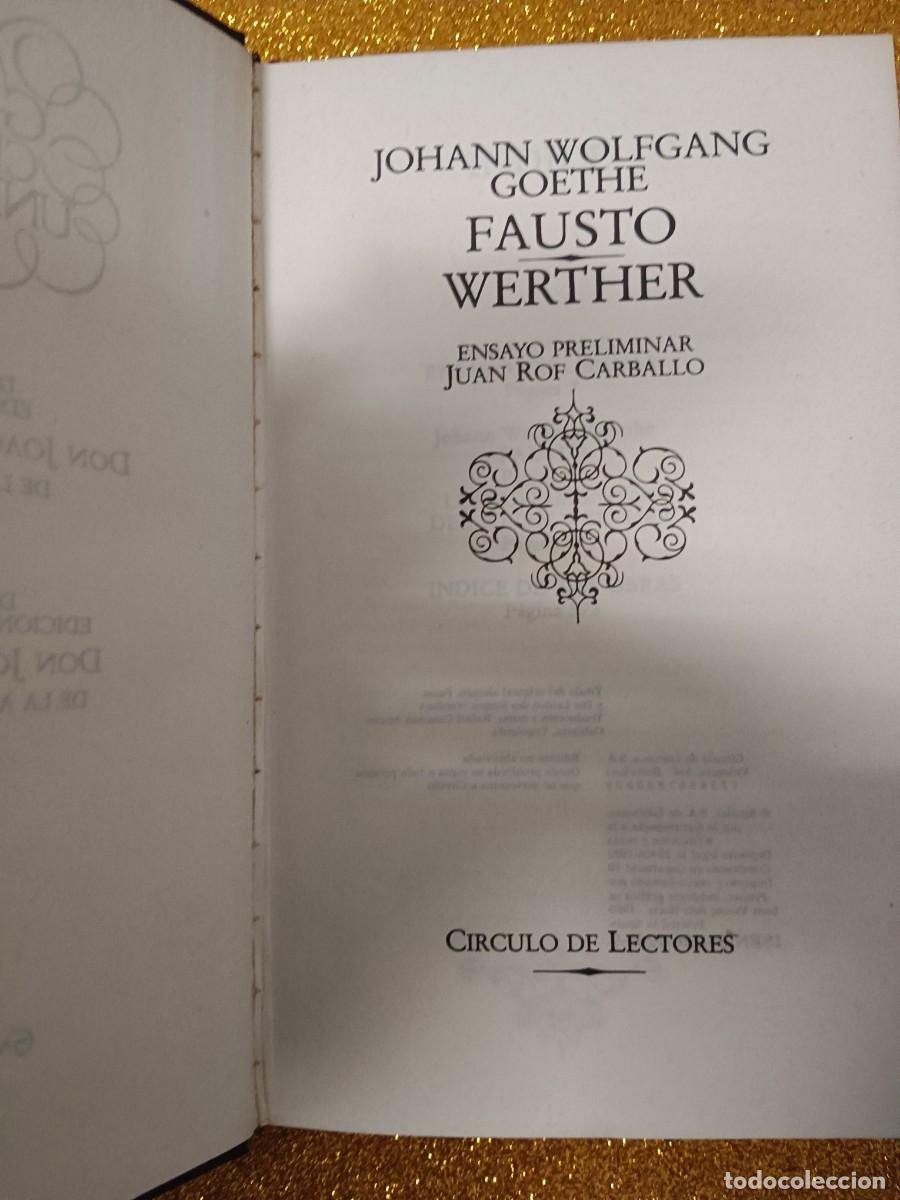Libros de segunda mano: FAUSTO-WERTHER W. GOETHE - Foto 5