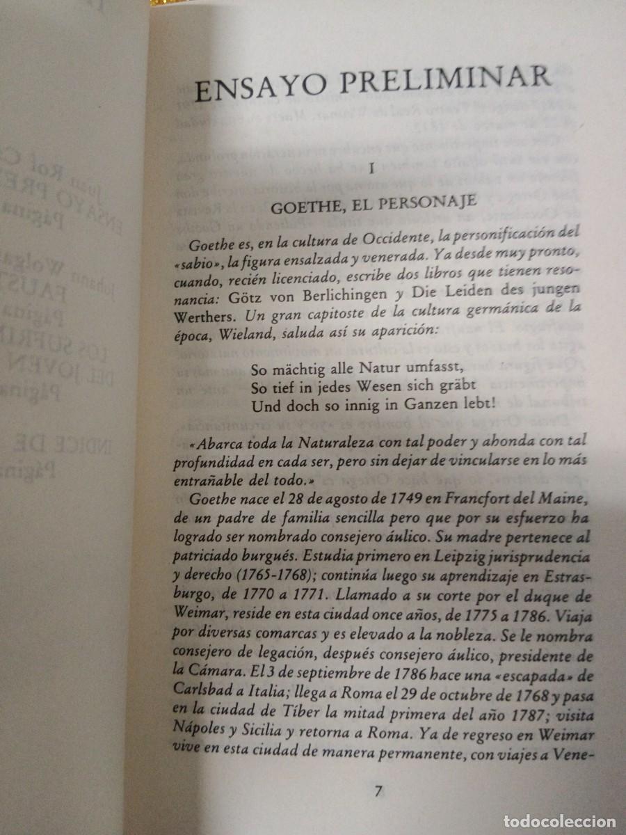 Libros de segunda mano: FAUSTO-WERTHER W. GOETHE - Foto 6