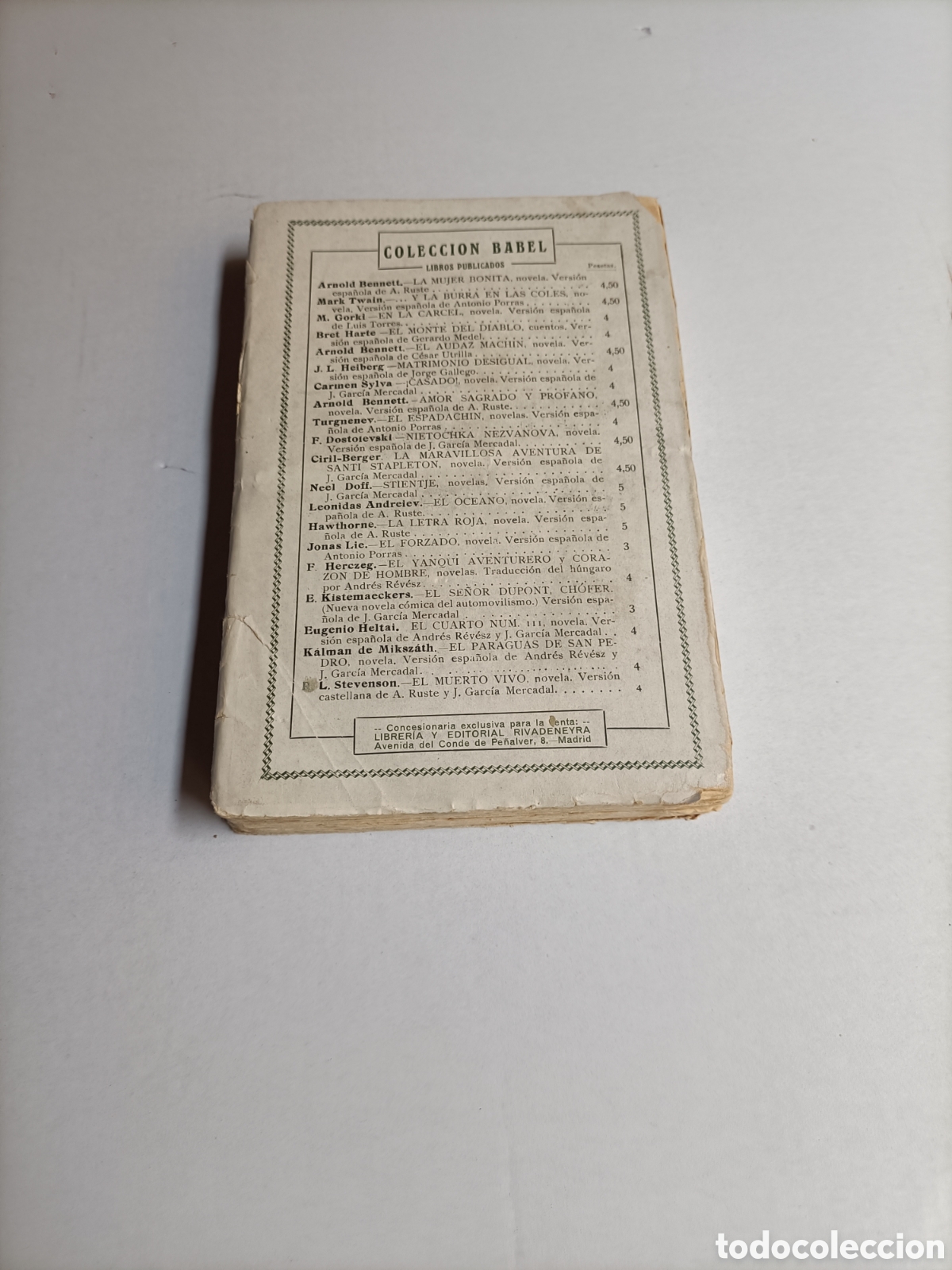 Libros de segunda mano: El &uacute;ltimo bohemio Eugenio Heltai. Colecci&oacute;n Babel 1923 - Foto 8