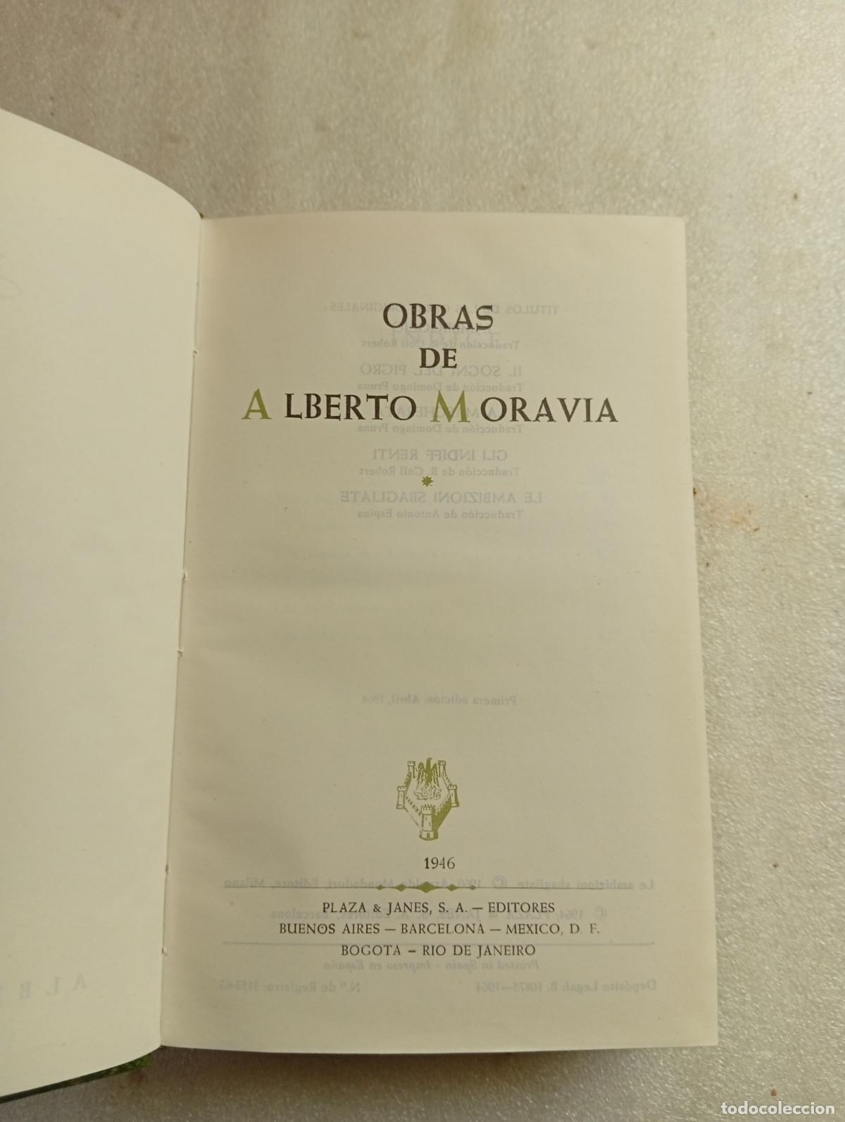 Libros de segunda mano: OBRAS DE ALBERTO MORAVIA - Foto 1
