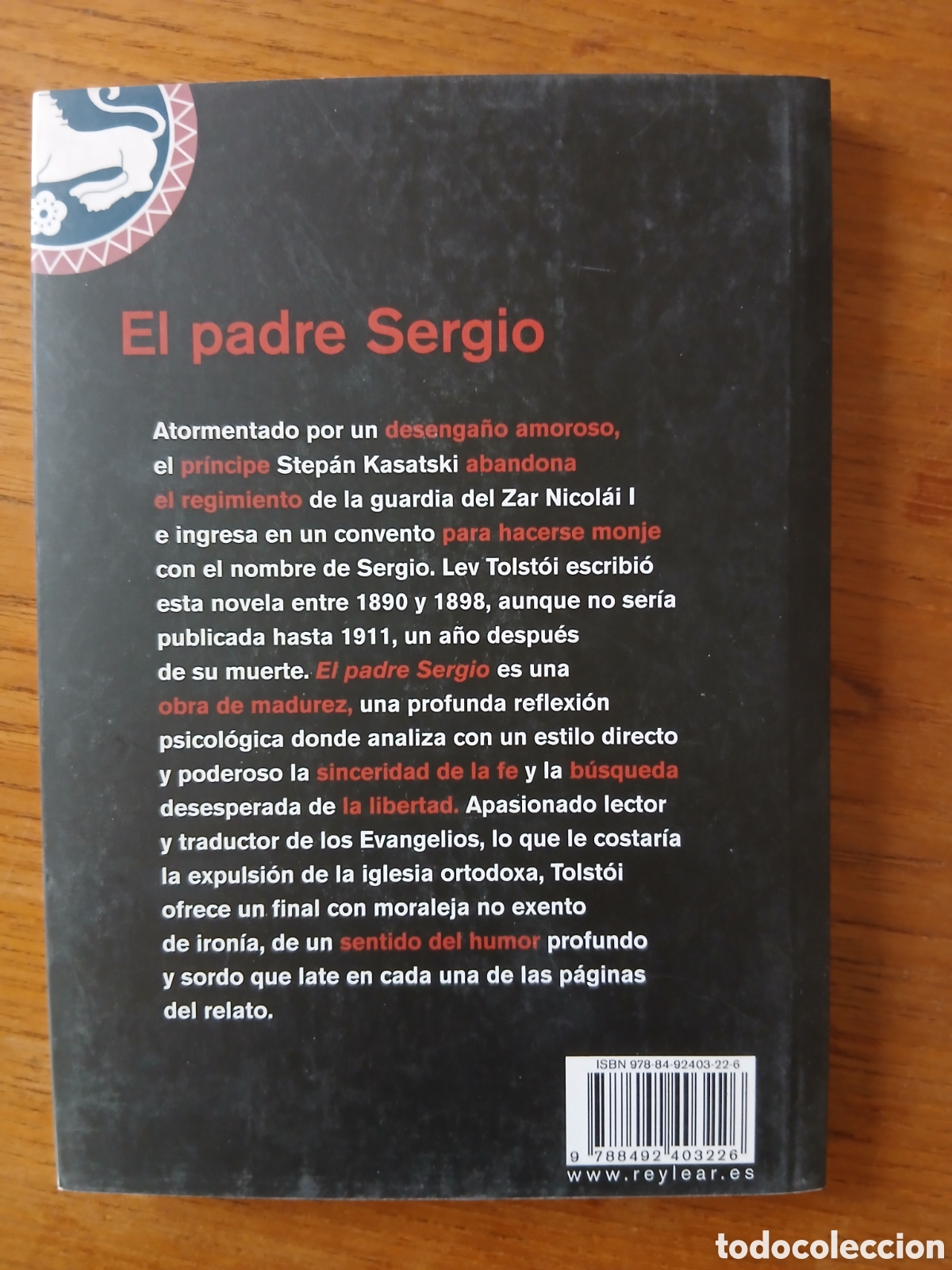 Libros de segunda mano: El padre Sergio, de Tolstoi (ed. Breviarios de Rey Lear) - Foto 2