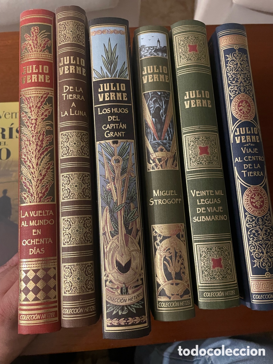 Libros de segunda mano: Colecci&oacute;n 7 libros Julio Verne edici&oacute;n de lujo - Foto 1