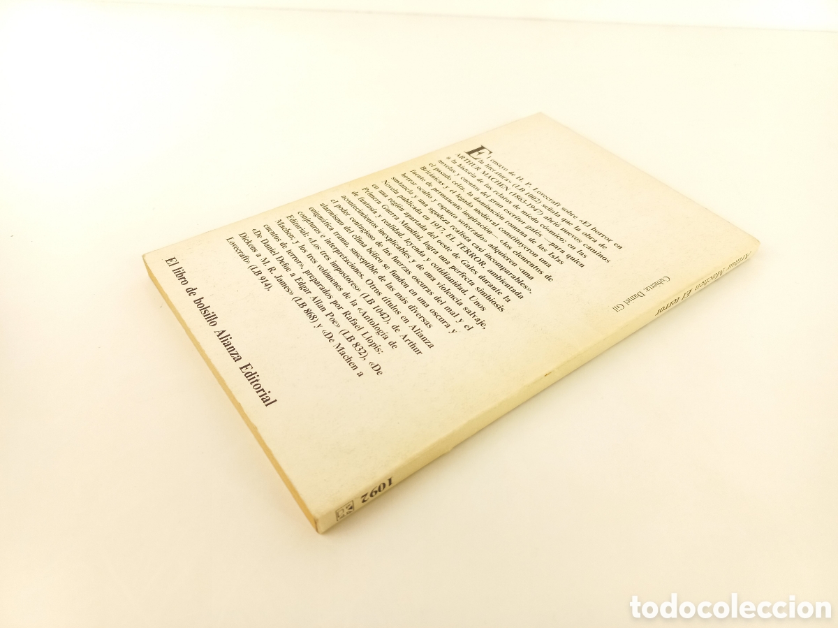 Libros de segunda mano: El terror. Arthur Machen. Alianza Editorial, 1985. Terror. - Foto 5