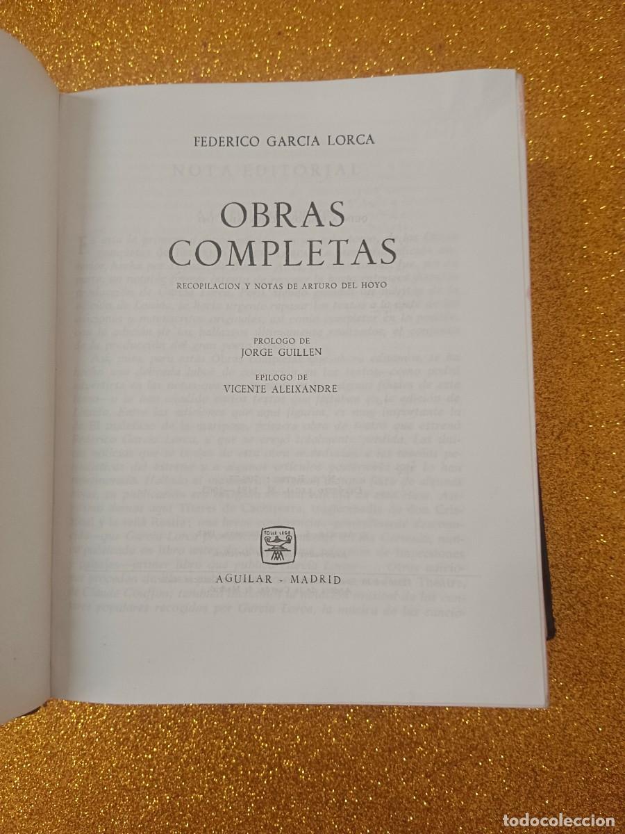 Libros de segunda mano: OBRAS COMPLETAS FEDERICO GARC&Iacute;A LORCA - Foto 8