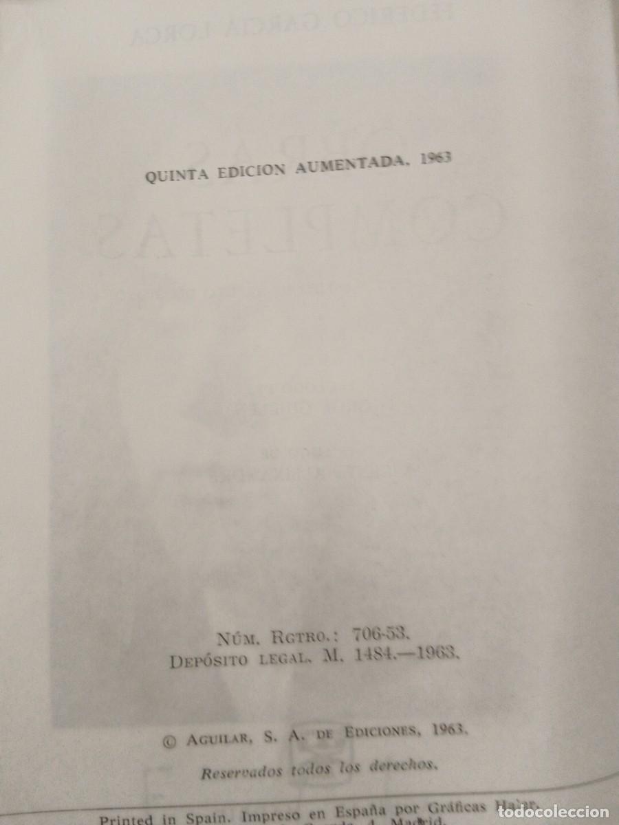 Libros de segunda mano: OBRAS COMPLETAS FEDERICO GARC&Iacute;A LORCA - Foto 10