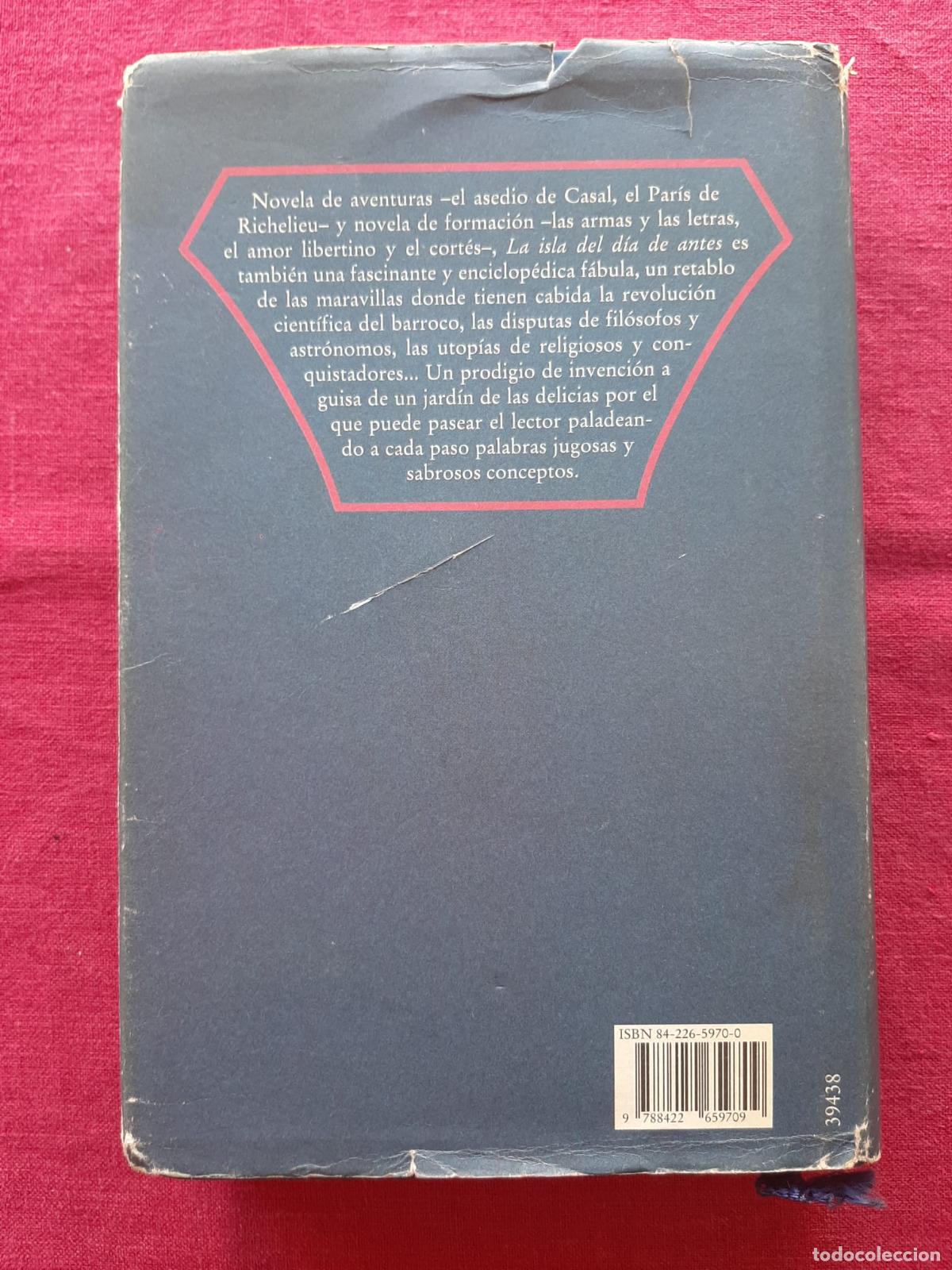 Libros de segunda mano: La isla del d&iacute;a de antes - Eco, Umberto - Foto 2