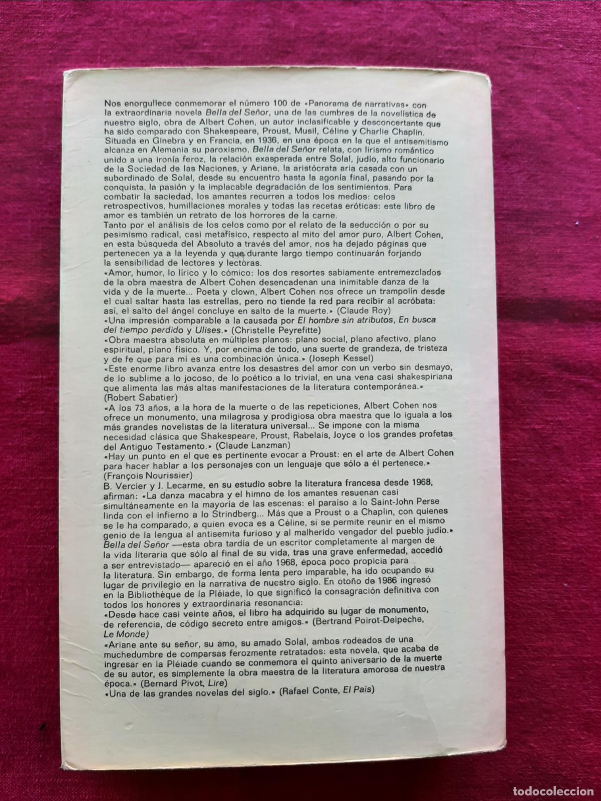 Libros de segunda mano: Bella del Se&ntilde;or - Cohen, Albert - Foto 2