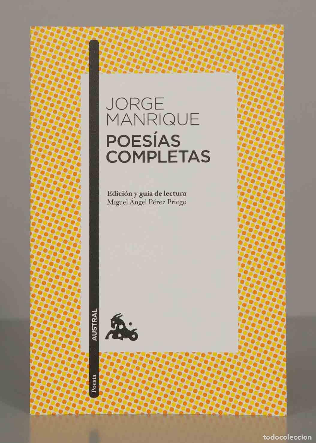Libros de segunda mano: JORGE MANRIQUE. POES&Iacute;AS COMPLETAS. AUSTRAL. - Foto 1