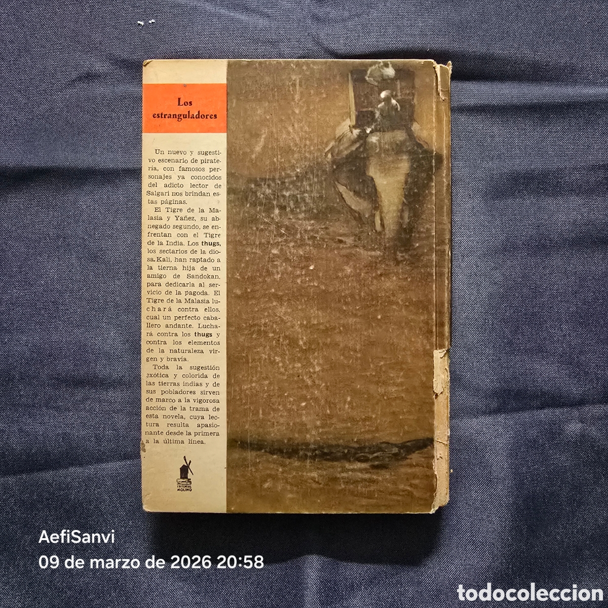 Libros de segunda mano: LOS ESTRANGULADORES (EMILIO SALGARI) (MOLINO) - Foto 3