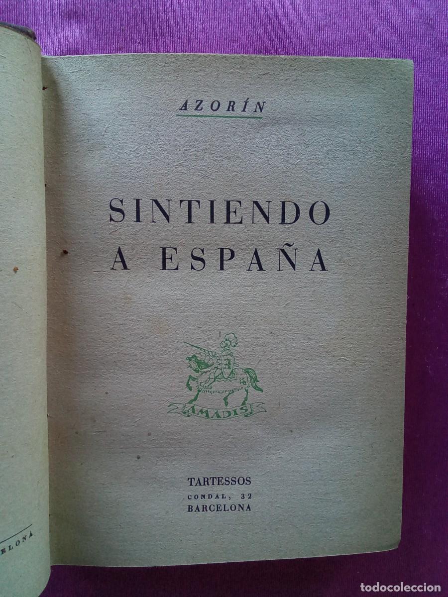 Libros de segunda mano: SINTIENDO A ESPA&Ntilde;A .AZOR&Iacute;N.LV5 5 - Foto 1
