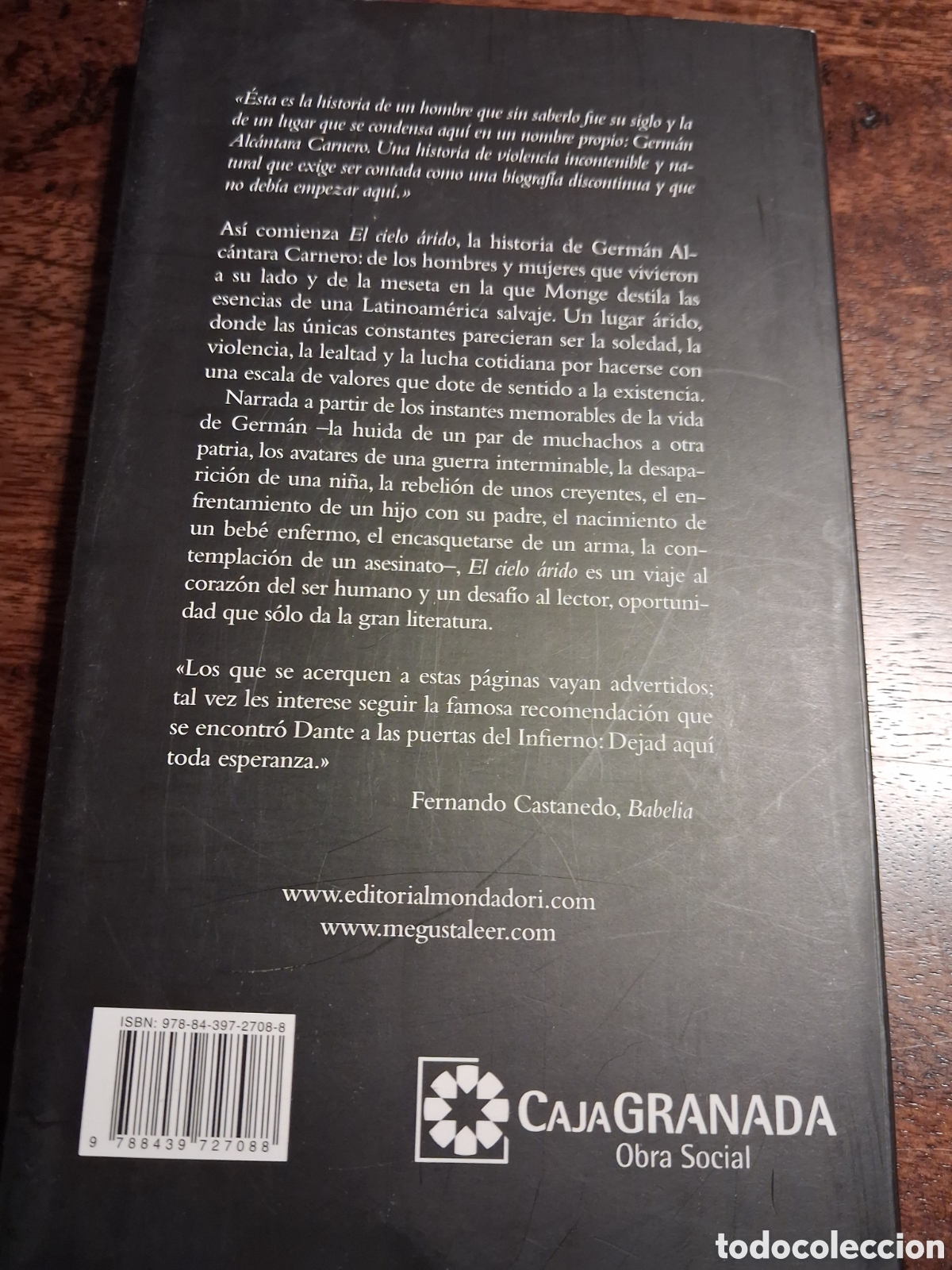 Libros de segunda mano: El cielo &aacute;rido, Emiliano Monge - Foto 2