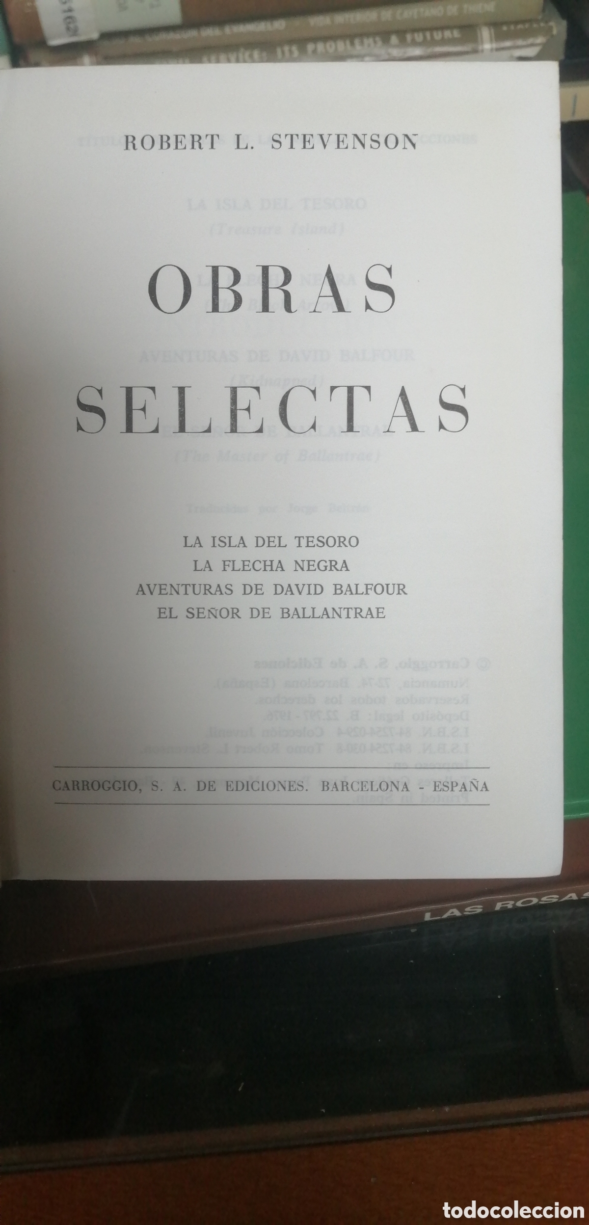 Libros de segunda mano: Obras Selectas de Robert Louis Stevenson Carroggio 1976 - Foto 5