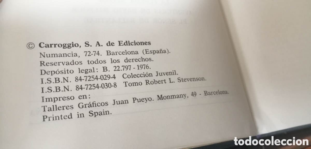 Libros de segunda mano: Obras Selectas de Robert Louis Stevenson Carroggio 1976 - Foto 7