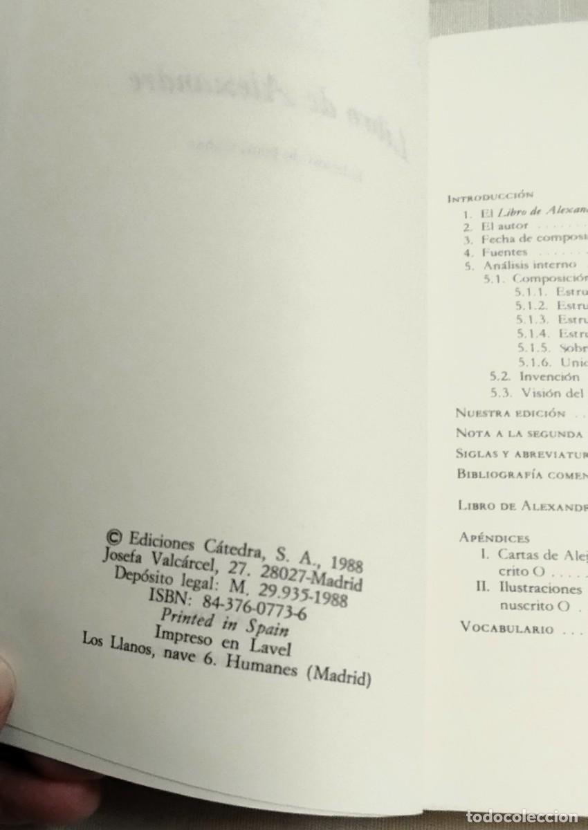 Libros de segunda mano: Novela: Libro de Alexandre, C&aacute;tedra 1988 - Foto 4