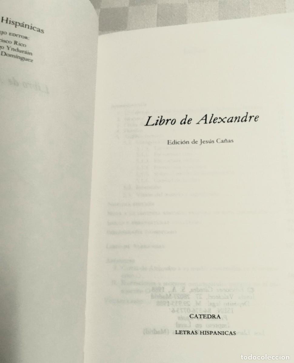 Libros de segunda mano: Novela: Libro de Alexandre, C&aacute;tedra 1988 - Foto 3