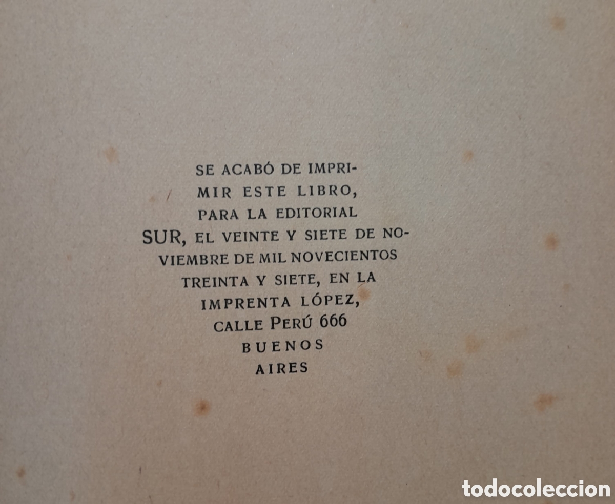 Libros de segunda mano: Ram&oacute;n G&oacute;mez de la Serna. El c&oacute;lera azul. Editorial Sur. 1937 - Foto 4
