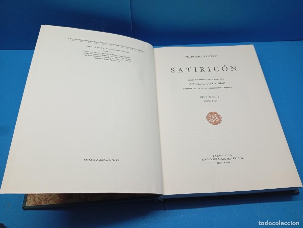 Libros de segunda mano: PETRONIO ARBITRO.-SATIRIC&Oacute;N 2 VOLUMENES. OBRA COMPLETA. - Foto 4