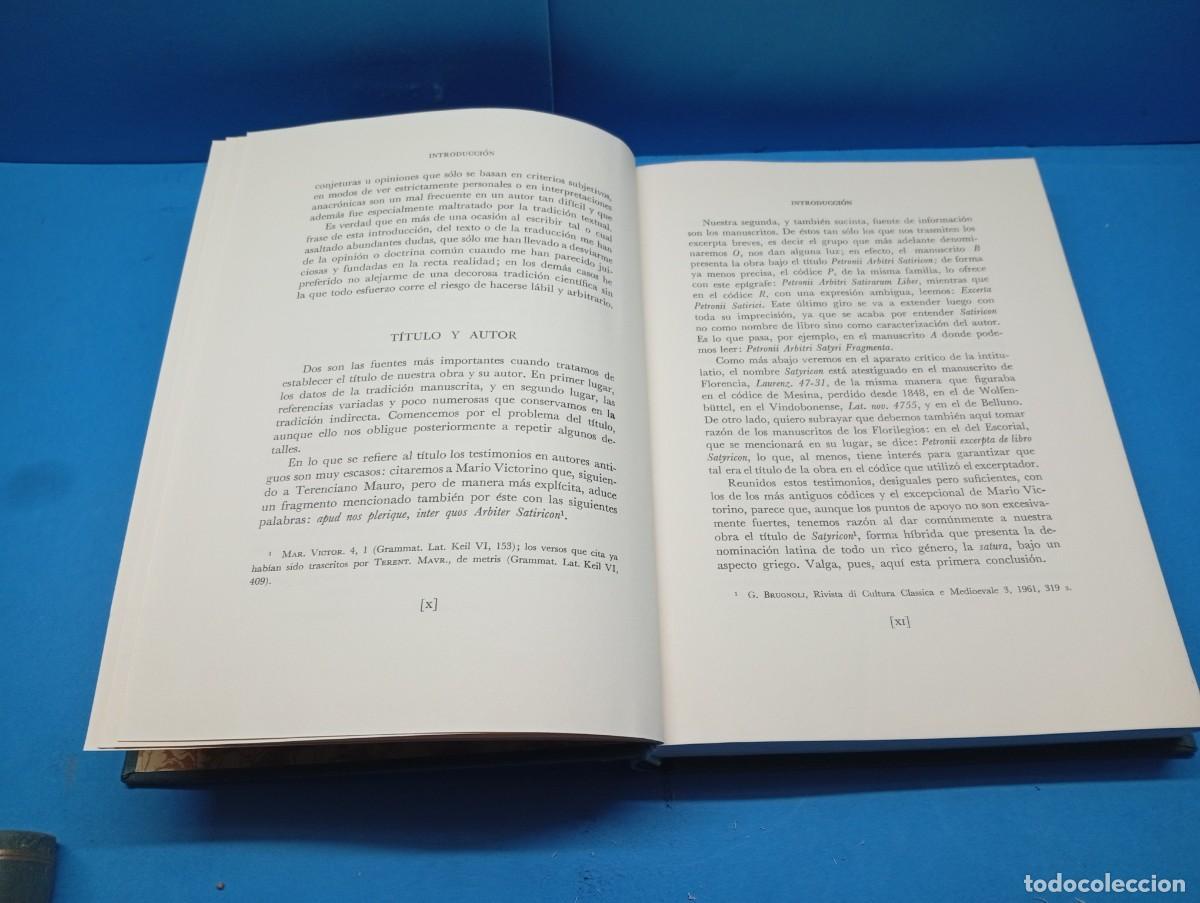 Libros de segunda mano: PETRONIO ARBITRO.-SATIRIC&Oacute;N 2 VOLUMENES. OBRA COMPLETA. - Foto 6