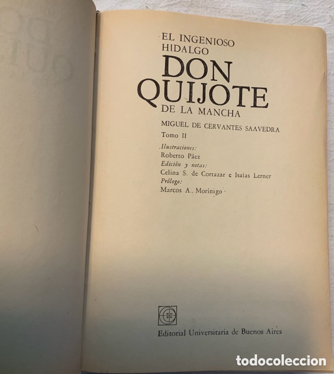 Libros de segunda mano: El ingenioso hidalgo Don Quijote de la Mancha. EUDEBA - Foto 9