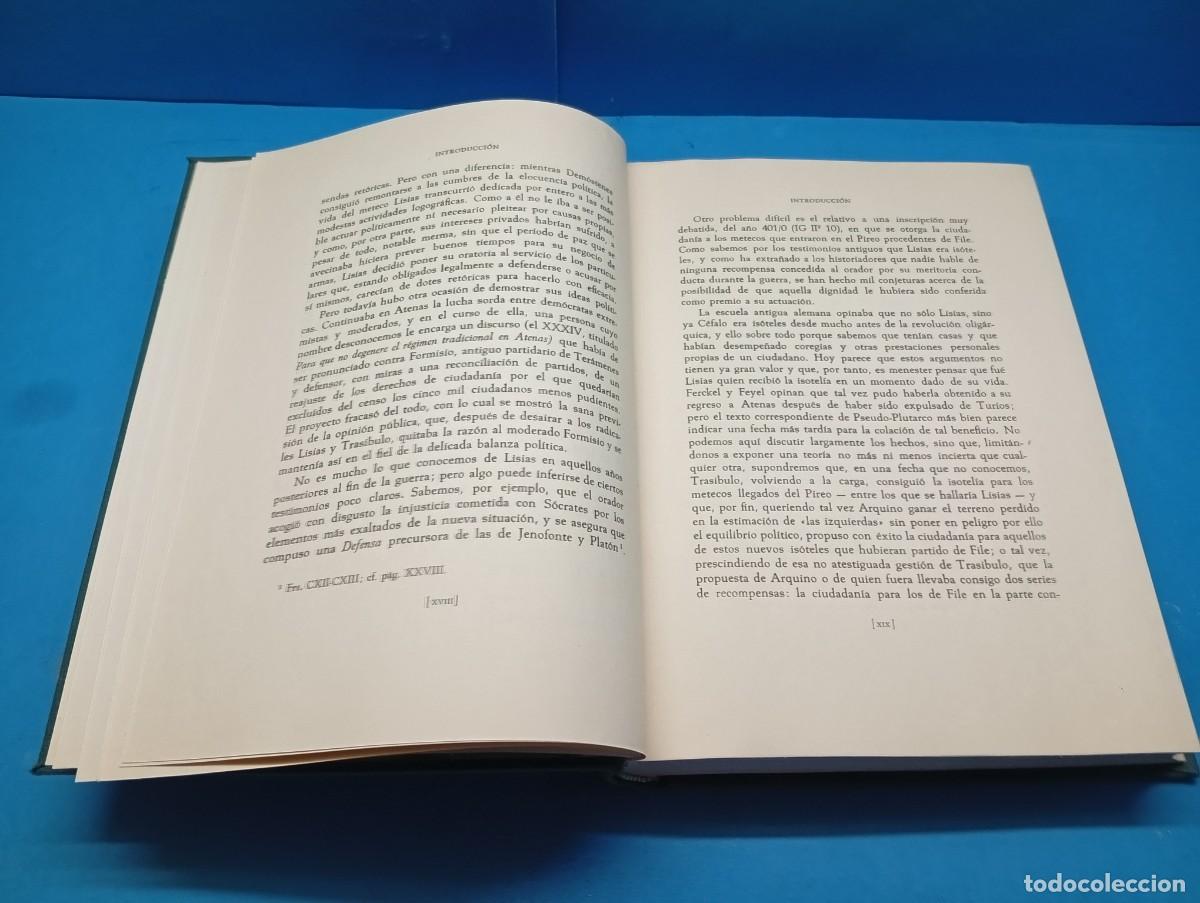 Libros de segunda mano: LISIAS.- DISCURSOS. 2 VOLUMENES. OBRA COMPLETA. - Foto 7