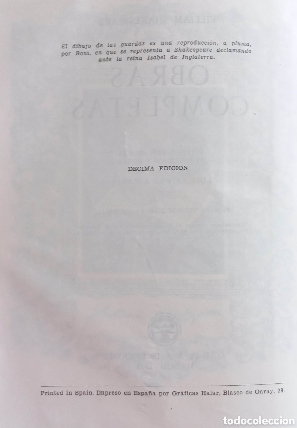 Libros de segunda mano: WILLIAM SHAKESPEARE OBRAS COMPLETAS, AGUILAR 1951 - Foto 5
