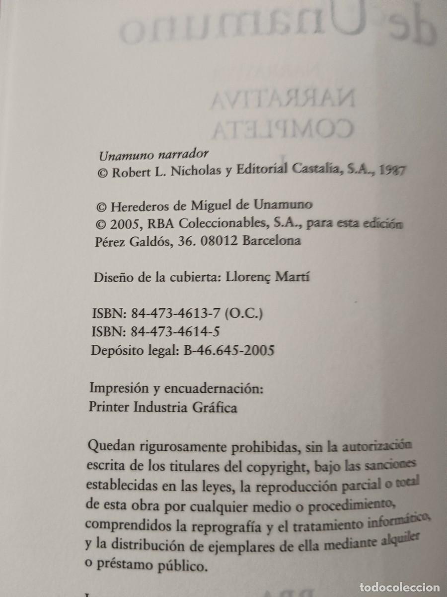 Libros de segunda mano: OBRAS COMPLETAS M. DE UNAMUNO. RBA - Foto 7